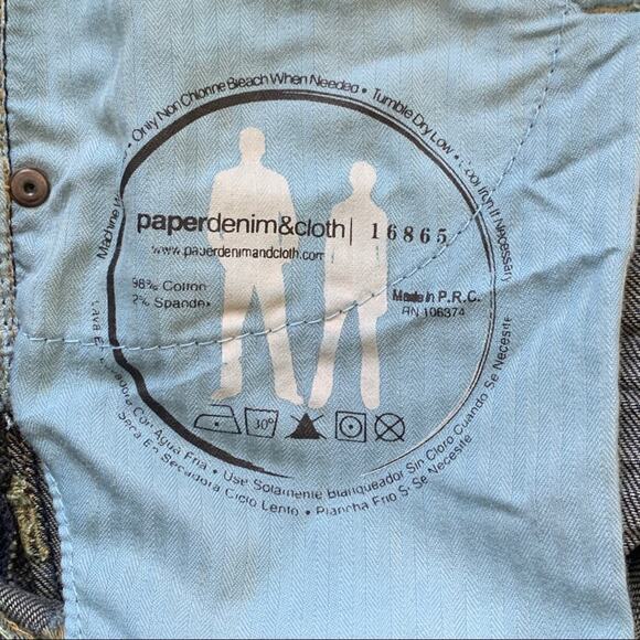 Paper Denim & Cloth Skirt Vanessa Dark Wash Distressed Jean Mini Skirt Size 28 - Picture 11 of 12